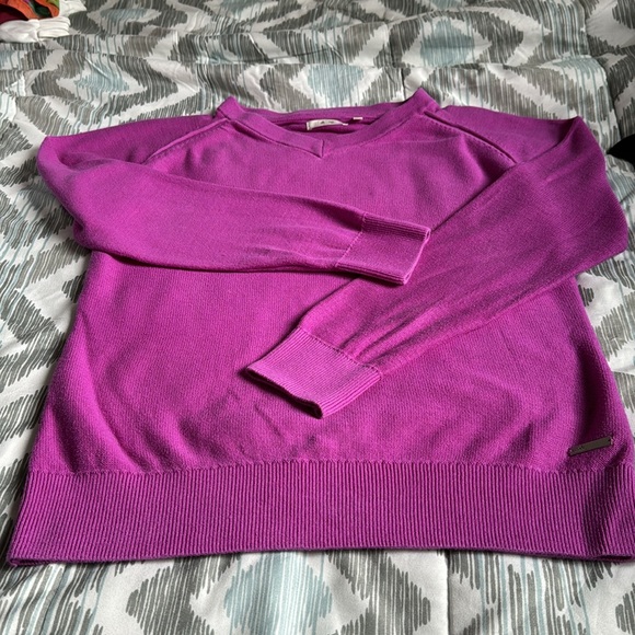 Adidas Pullover Sweatshirt sz Large in Magenta dark - Picture 2 of 7